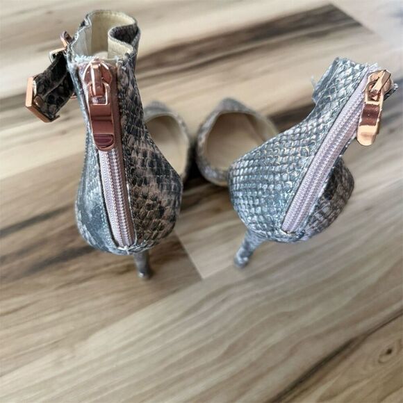 Chinese Laundry Women's Brown Snakeskin D'Orsay Heels Size 8M - Picture 6 of 7